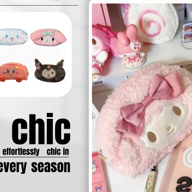 

FG2 Onebear tempat pensil kawaii pink pencil case large capacity cute pen bag student school pencil bags for girl study stationery school supplies