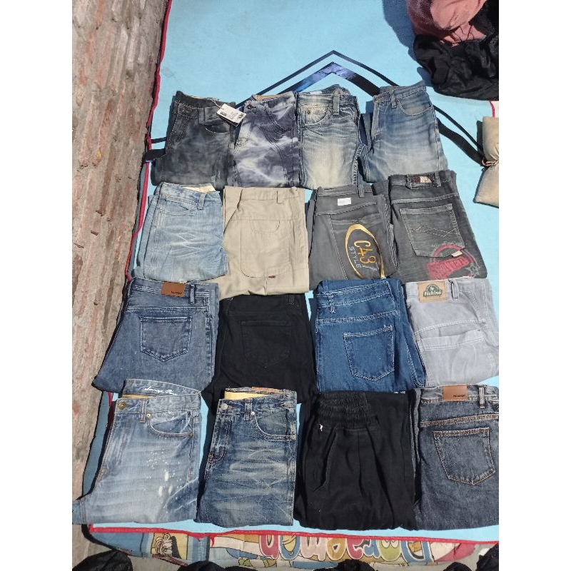 LINK PAKET BORONGAN CELANA JEANS BAGGY JEANS Y2K VINTAGE , CARGO JEANS LORENG, CARGO JEANS