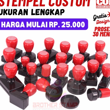 

HJ6 Stempel Customotomatis tintabisa 2 warnaFree desn