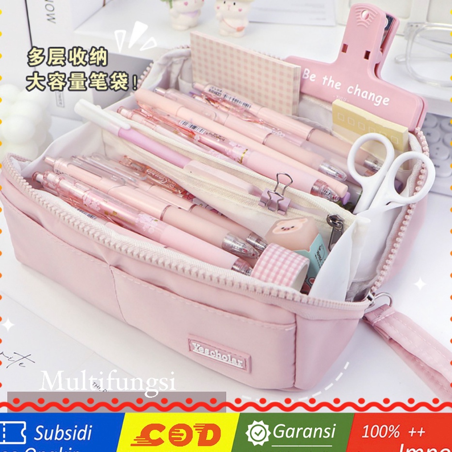 

KP8 TXS23 Korean Pen Pencil Case Jumbo Foldable Kotak Tempat Pensil Box TKM