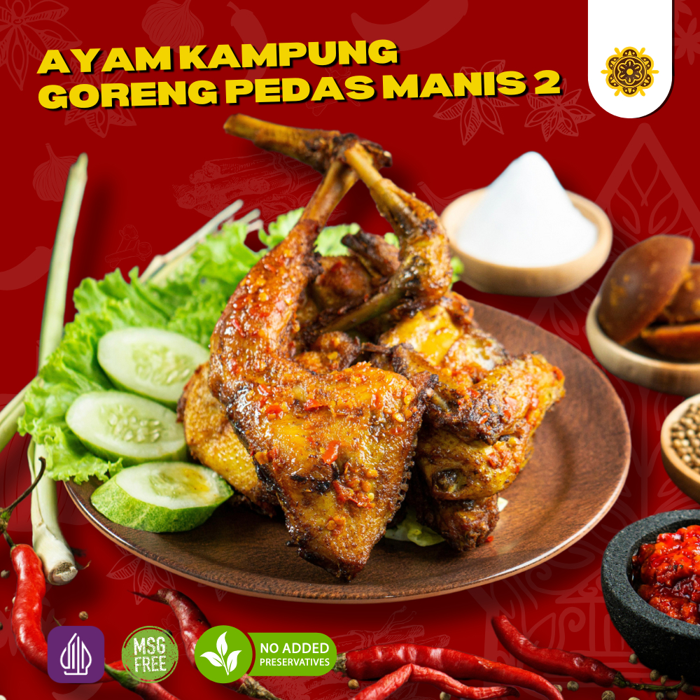 

Mama Angke Ayam Kampung Ungkep Goreng Pedas Manis Isi 2 Homemade Non MSG Non Pengawet Frozen Food