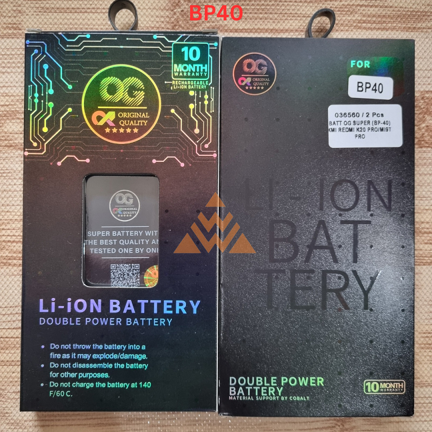 Baterai OGS ~ (BP40/BP 40/BP-40) Xiaomi Redmi K20 Pro/Mi9T Pro/Mi 9T Pro Batre batrai Double Power, 