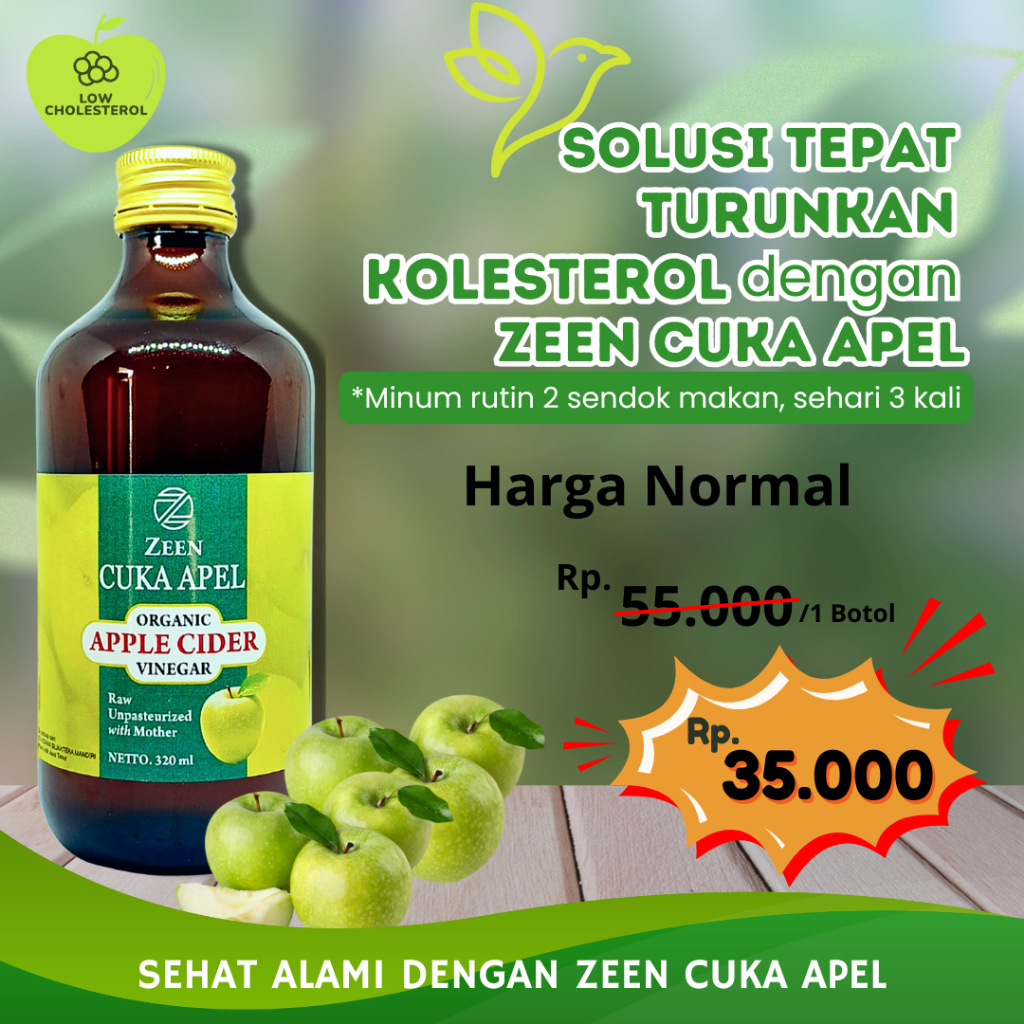 

ZEEN CUKA APEL 320 ML Cuka Apel Original Mengatasi Kolesterol Cuka Apel Murni Mengatasi Diabetes Cuka Apel BPOM Original 100%