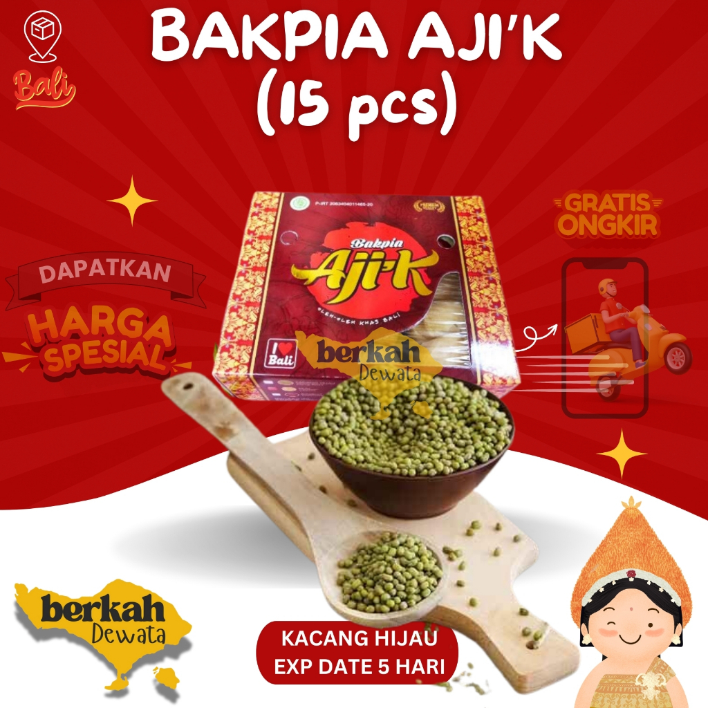 

Promo Bakpia Ajik Krisna Oleh Oleh khas Bali (Khusus Kacang Hijau)-Next Day (YES)