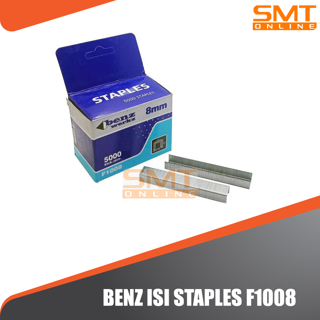 

Isi Staples Tembak 1006F 1008F U 5000pcs BENZ / Refil Refill Isi Ulang Air Nailer Angin 1006 1008 F