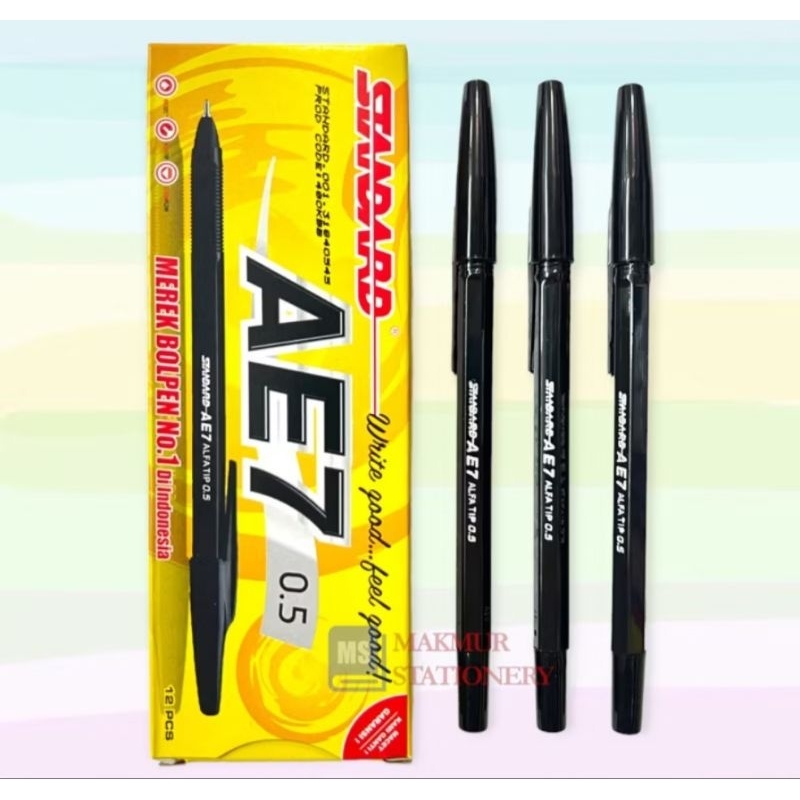 

ballpoint standard AE7/pulpen hitam standard