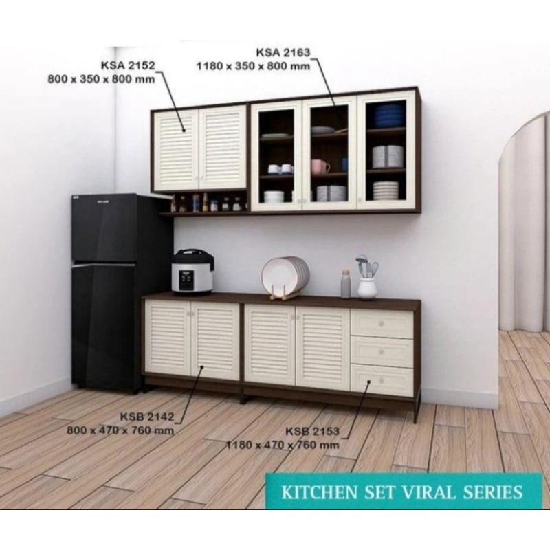 Lemari Piring Gantung Rak Serbaguna Dapur Kitchen Set VIRAL