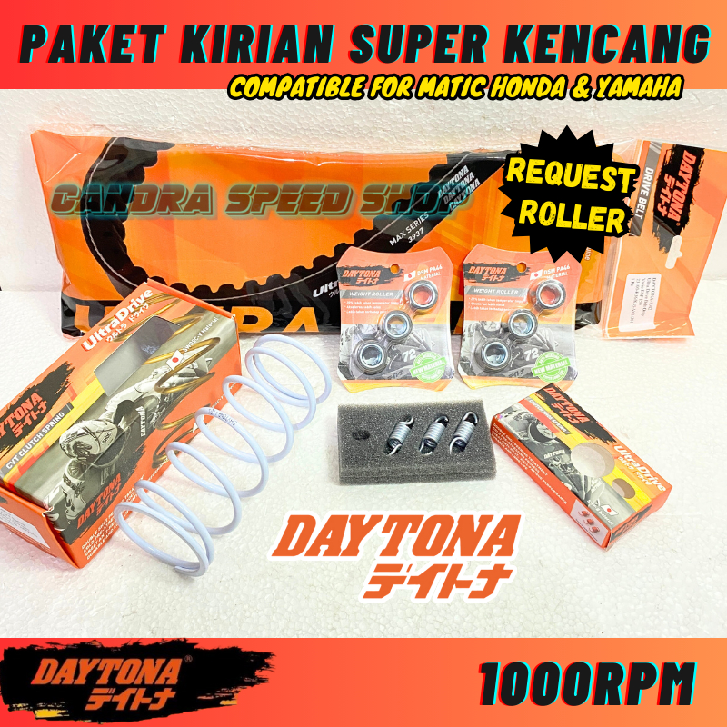 PAKET UPGRADE KIRIAN CVT 1000 RPM DAYTONA BEAT FI VARIO 110 125 150 SCOOPY 2021 BEAT KARBU BEAT DELU