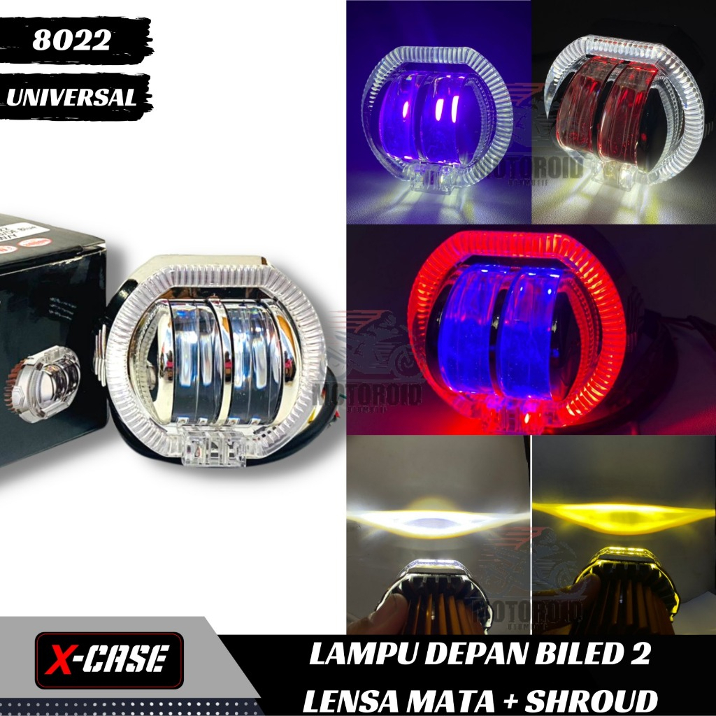 Projie Biled deymeker 2 Lensa 2.5inch BILED PROJIE 2 LENSA 2.5INCH Universal Jauh Dekat Kuning Putih