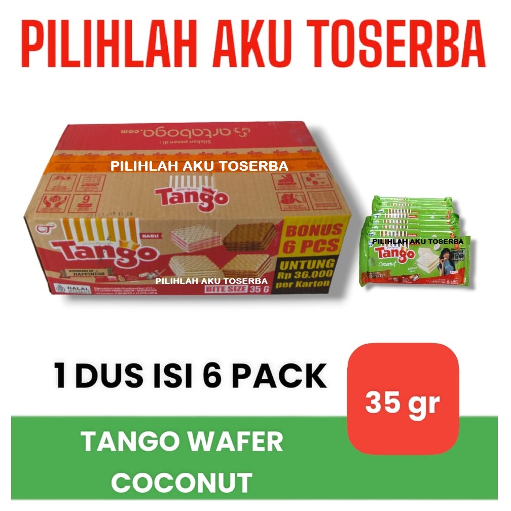 

Tango Wafer COCONUT 35 gr - ( HARGA 1 DUS ISI 6 PACK )