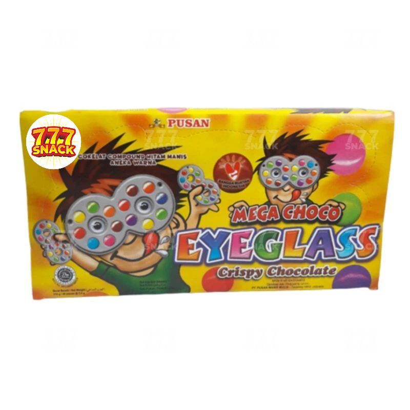 

[777_SNACK] PERMEN COKLAT KACAMATA PUSAN MEGA CHOCO EYEGLASS ISI 40