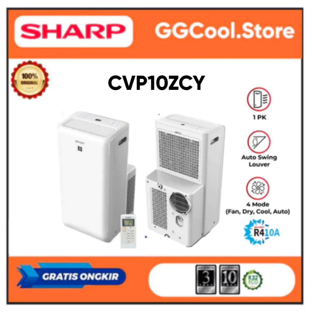 AC Portable Sharp 1PK CVP10ZCY AC Sharp Portable