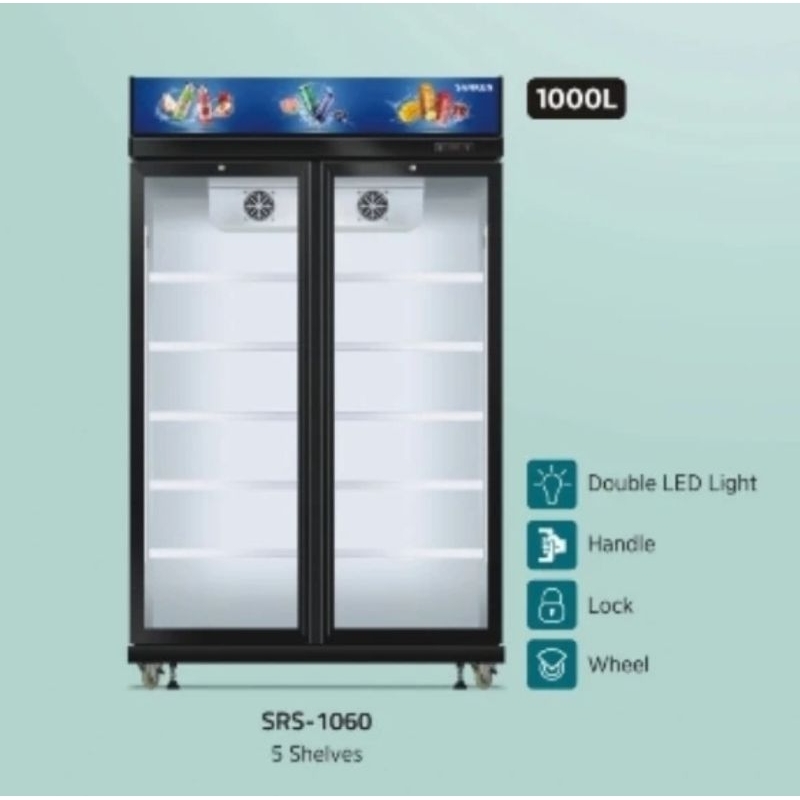 SANKEN KULKAS PENDINGIN INVERTER 2PINTU 1000L SHOWCASE 1000L SRS-1060