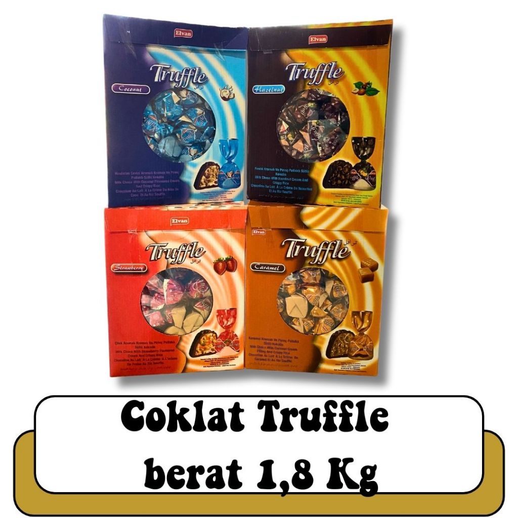 

OLEH OLEH HAJI DAN UMROH 1.8KG COKLAT TRUFFLE MIX VARIAN RASA I COKELAT TURKEY ASLI AMAN BPOM I COKLAT ARAB I COKLAT TRUFFLE ELVAN CEMILAN TIMUR TENGAH