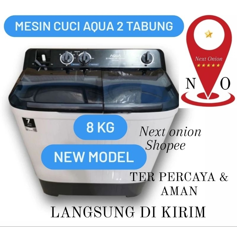 MESIN CUCI AQUA 2 TABUNG 8KG