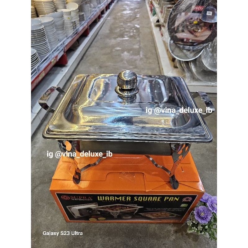 Food Warmer Square / Prasmanan Segi Stainless Supra