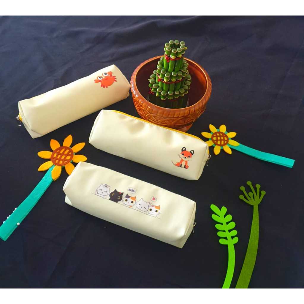 

TCW Pensil case kecil remaja dewasa motif animal series warna pastel