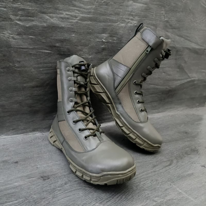 Sepatu PDL Hijau Brimob / Sepatu PDL Hijau Brimob Resleting