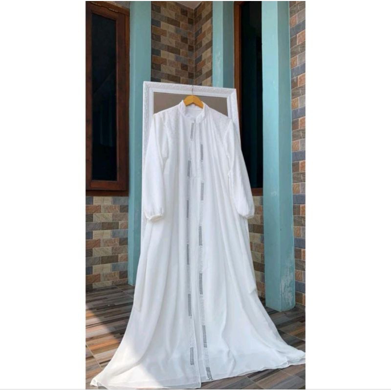 gamis putih premium ceruty