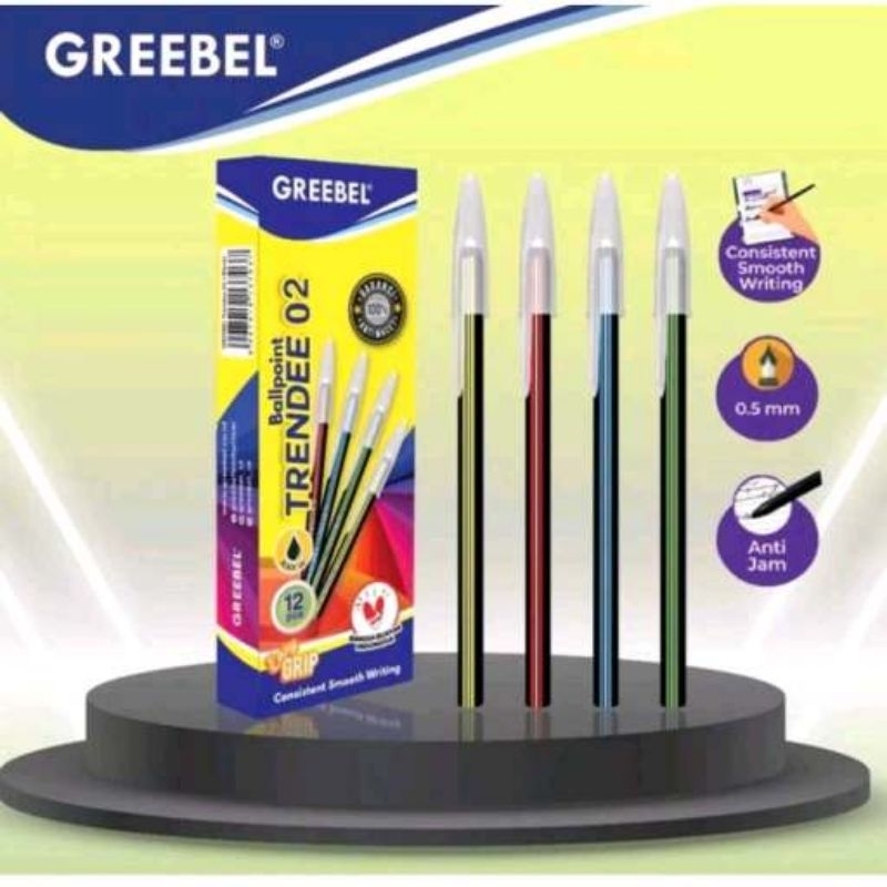 

(12 pcs) Pulpen ulir Greebel selusin 0.5mm / Pulpen lilin ulir / Balpoin ulir tinta hitam / pena ulir