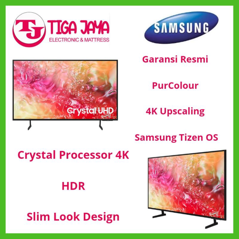 SAMSUNG 75DU7000 LED TV 75 INCH 4K UHD CRYSTAL SMART TV SAMSUNG 75 DU7000 75DU7000KXXD