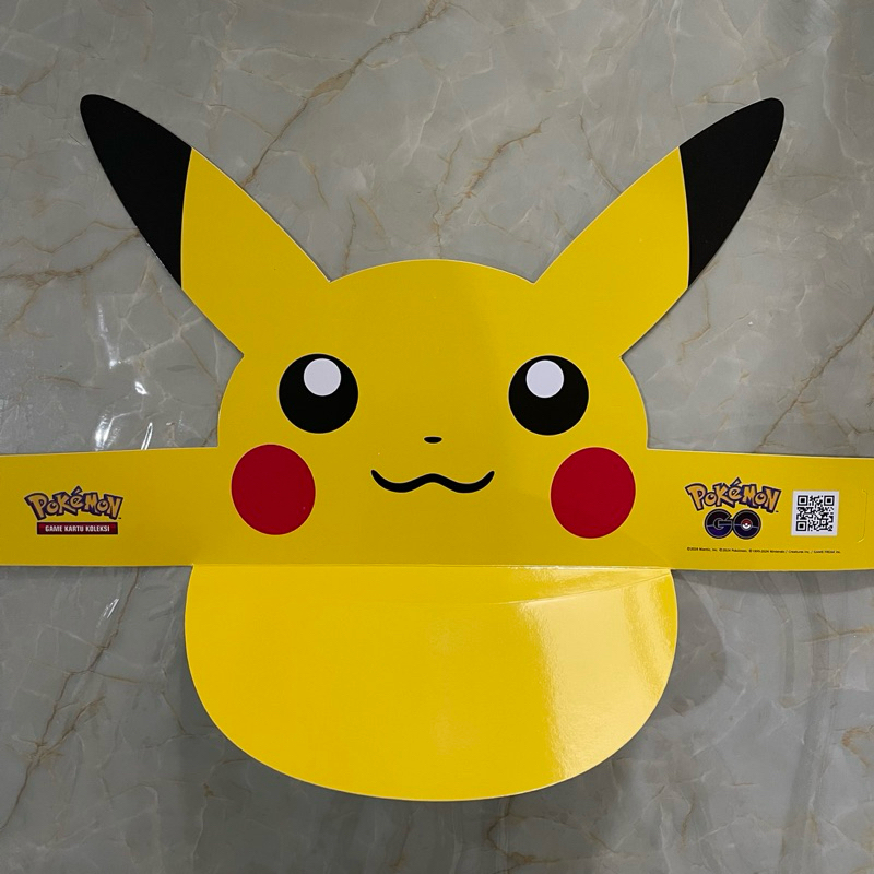 topi kertas pikachu party hat official pokemon go