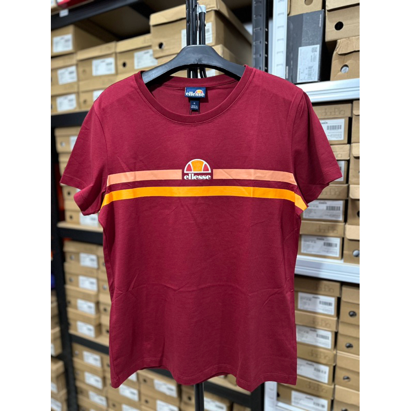 BAJU KAOS WANITA ELLESSE ELLWTS233RBB ALBA CROP TEE MAROON ORIGINAL