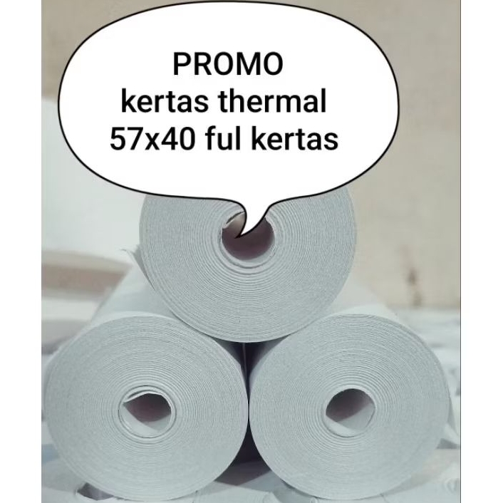 

PROMO....kertas struk thermal 58x40mm full kertas sangat cocok buat mesin 58mm