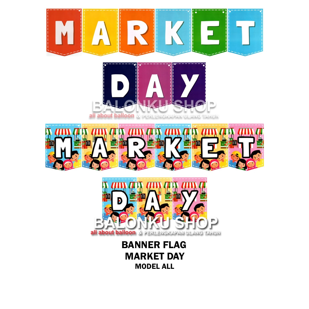 Banner Market Day / Banner Flag Market Day / Banner Marketday