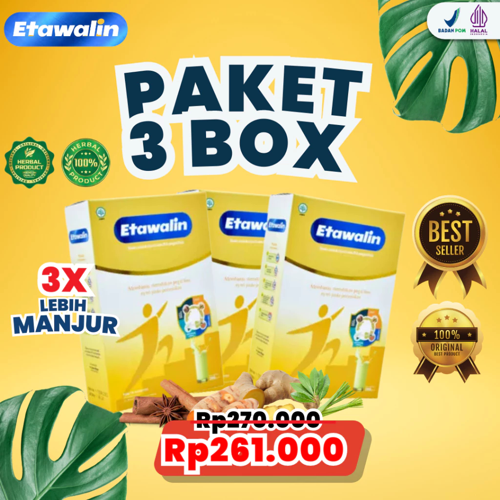 

3 BOX Etawalin - Susu Etawa Premium Cegah Pengapuran Tulang, Nyeri Sendi dan Rematik 100% Original