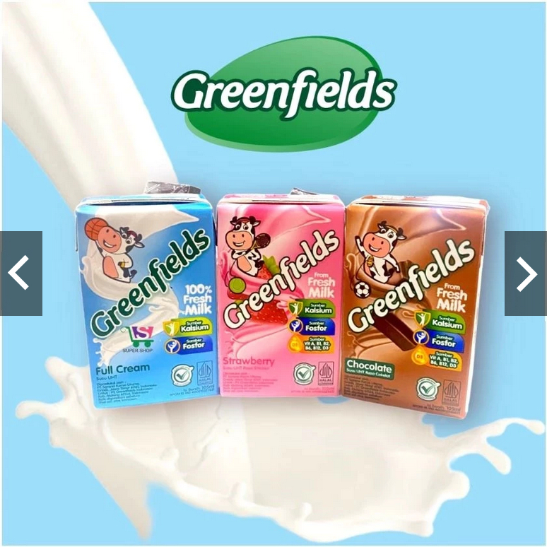 

Greenfields Susu UHT 105 ml & 200 & 250| 100% Fresh Milk dari Greenfields