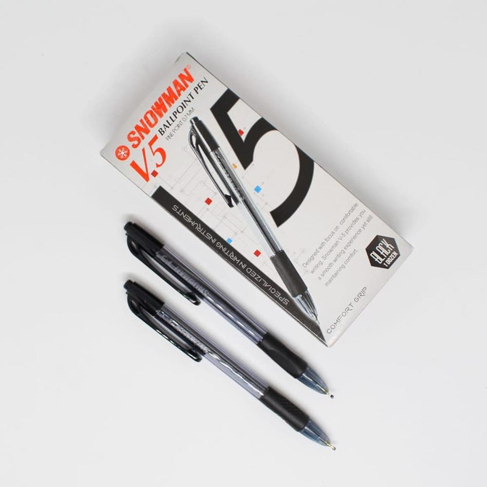 

PULPEN SNOWMAN V5 ( 1 pak isi 12 PC)PULPEN CETEK SNOWMAN V5/ PULPEN TINTA HITAM