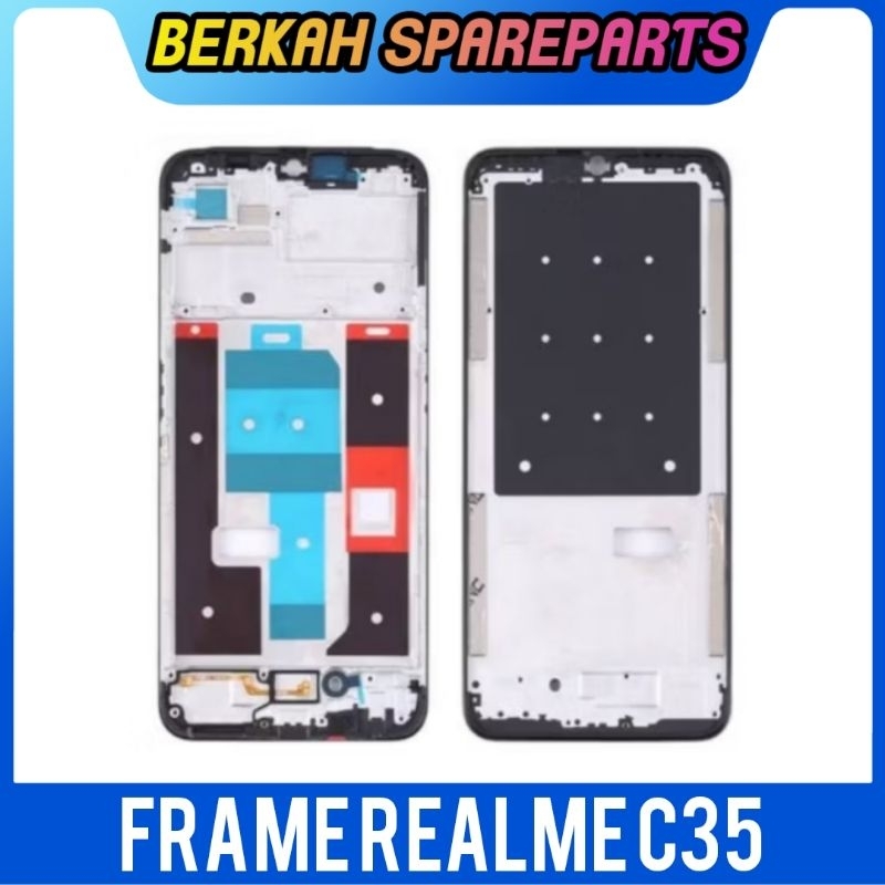 FRAME TULANG LCD REALME C35 TATAKAN DUDUKAN LCD ORIGINAL