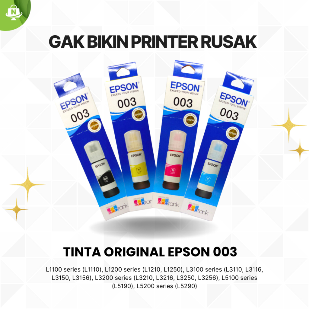 Tinta Printer Epson 003 Original Epson L3210 L1210 L3250