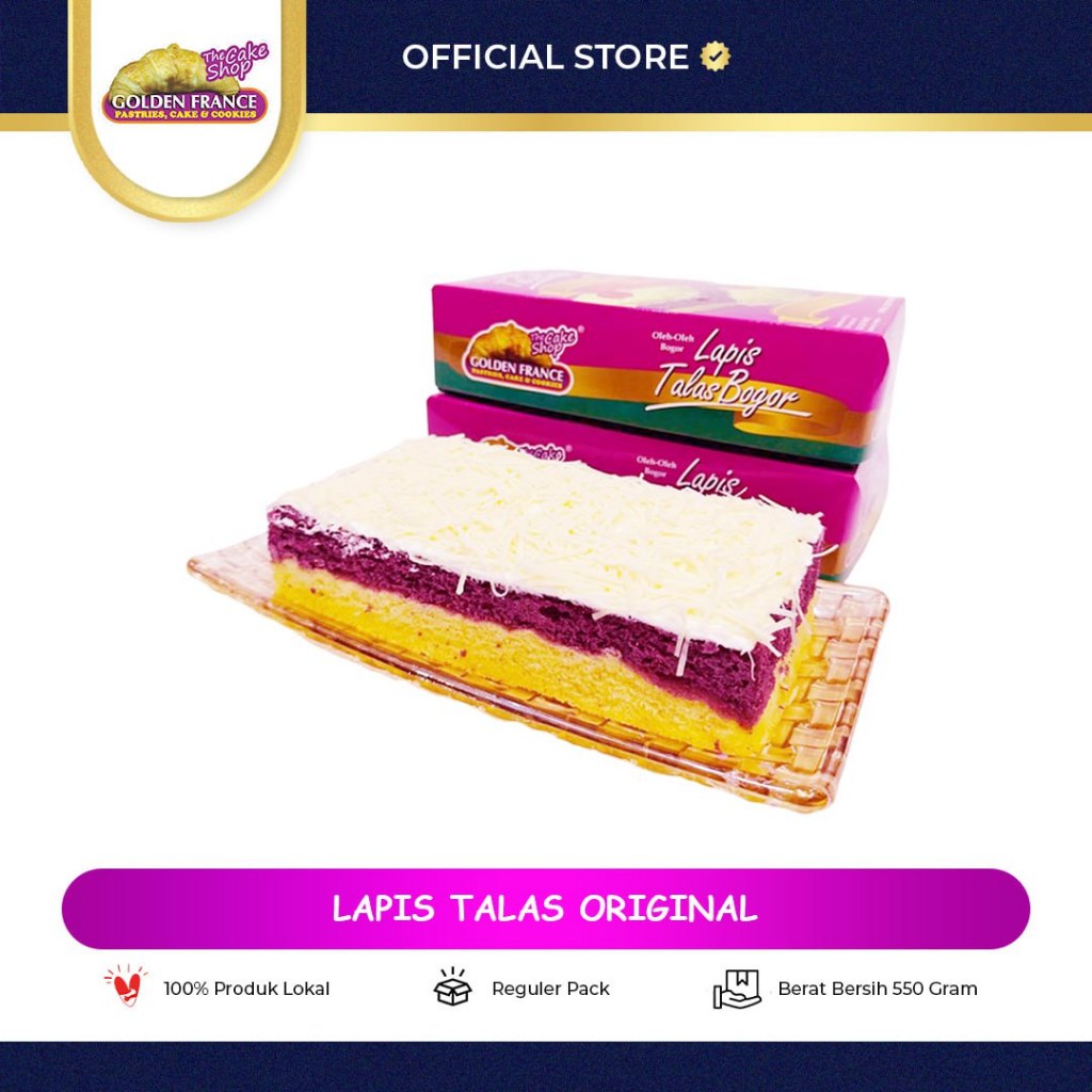 

NOB Lapis Talas Bogor Keju Oleh-Oleh Bogor By Golden France (470gram)