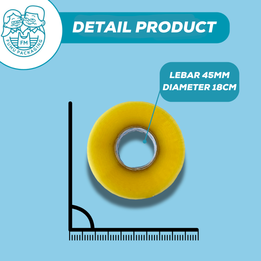 

YEN Lakban Bening / Lakban 45 mm x Yard Solatip Premium Kuat Termurah / yard/Lakban Murah/Lakban