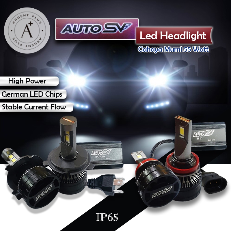Lampu Led Headlight Headlamp Foglamp Mobil AUTO SV 55 WATT Titanium H4 H11