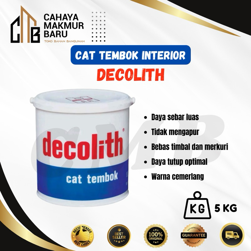 CAT TEMBOK DECOLITH 5KG / CAT TEMBOK INTERIOR DECOLITH GALON 5 KG