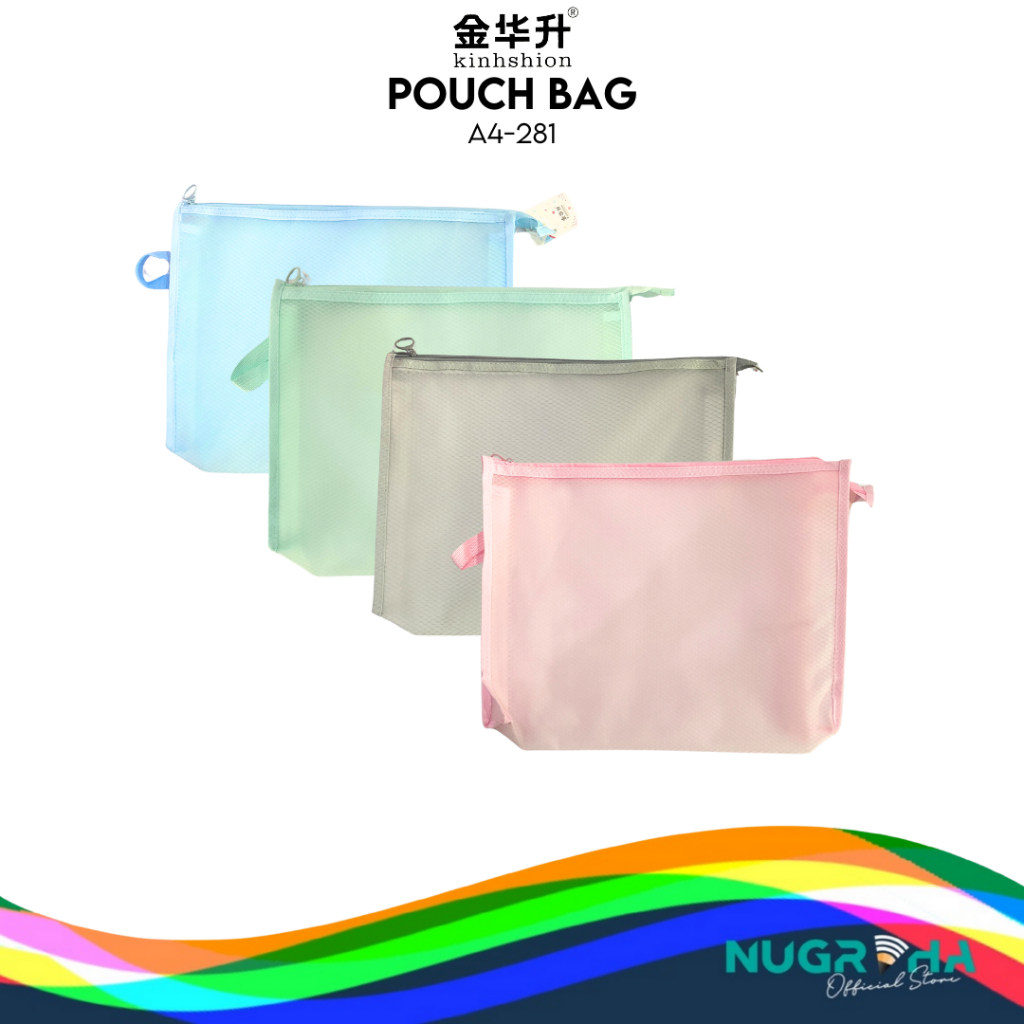 

KINHSHION A4-281 Tempat berkas jala versi Korea / Pouch Serbaguna / Jaring A4 Storage Bag / Tempat Kertas / Tempat Dokumen