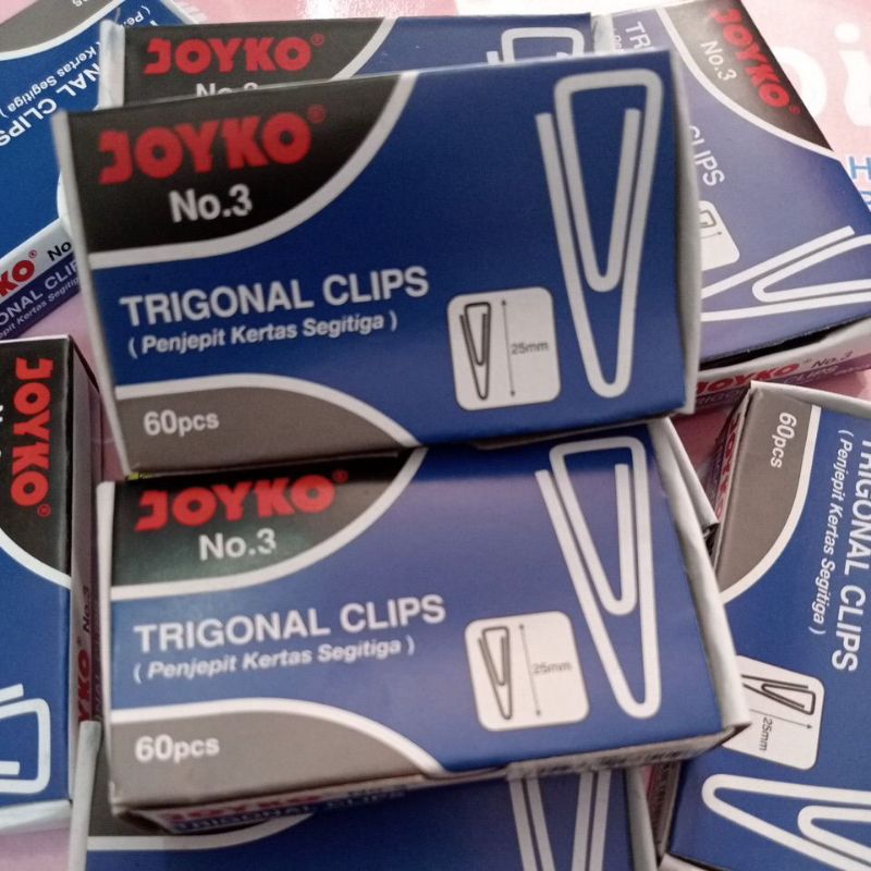 

Trigonal Clips No.3 1dus 60pcs #Penjepit Kertas segitiga