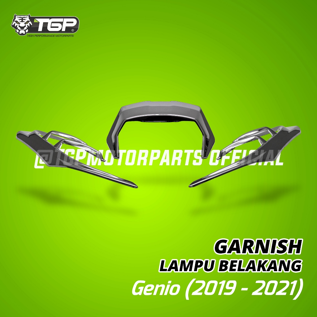 Garnish Lampu Belakang Honda Genio TGP Black Chrome Aksesoris Motor Variasi