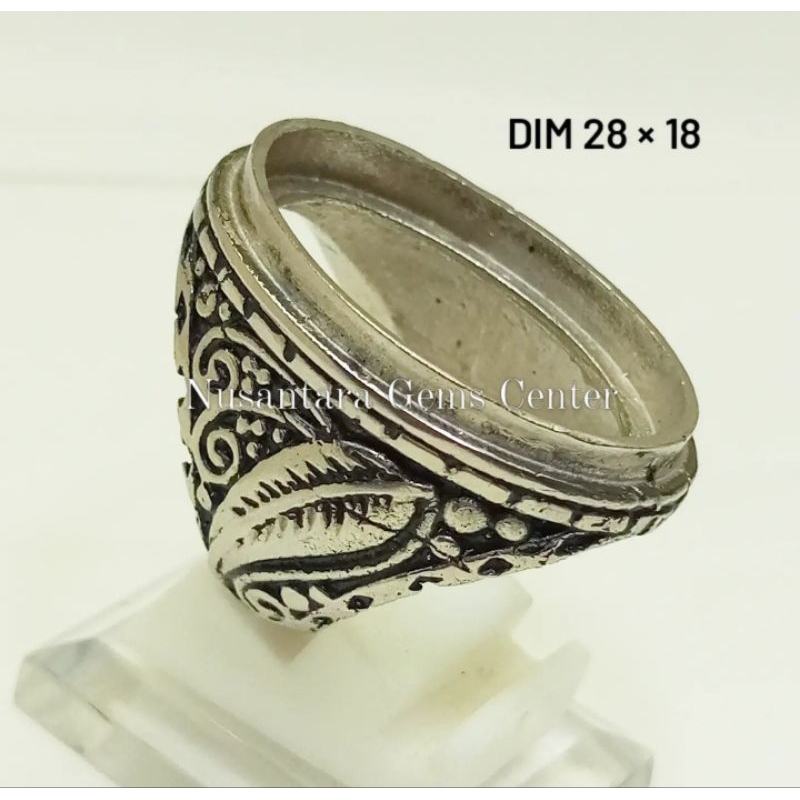 Cincin Emban Alpaka Custom Model Perak Style Navajo