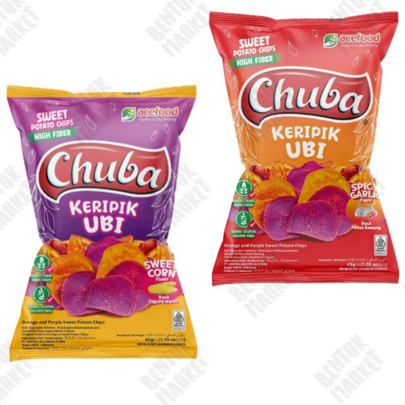 

CHUBA Keripik Ubi Jagung Manis 45gr / CHUBA Keripik Ubi Bawang Pedas 45gr / Keripik Ubi / Cemilan Instan / Makanan Ringan