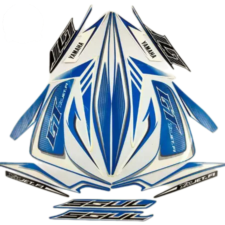 Stiker Striping Mio Soul GT 2013 Biru Putih List Stiker Standar Mio Soul GT 2013 Terbaik