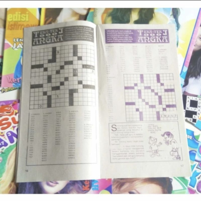 Buku Teka Teki Silang TTS Angka Huruf