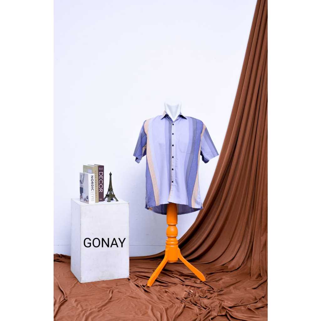 KEMEJA PANJANG PRIA GARIS GARIS POLINOSIT