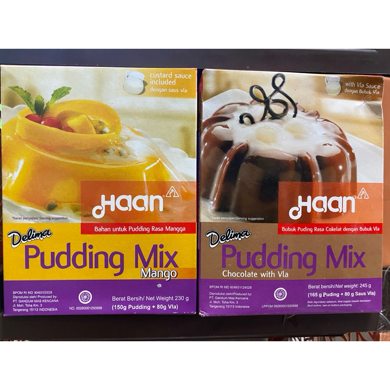 

PUDDING HAAN MIX MANGGA / COKELAT 165GR