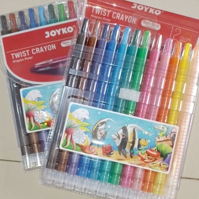 

Super Crayon Putar Twist Crayon Joyko 12 Warna Set Orinal