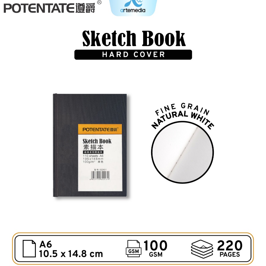 

Terbatas Potentate Hard Cover A6 Stitch Bound Sketchbook