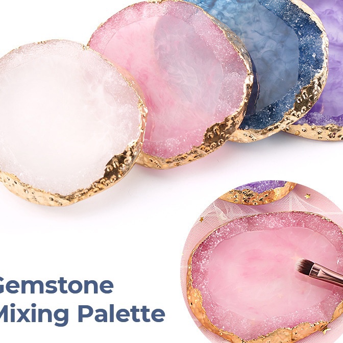 

KP8 GEMSTONE MIXING PALETTE Palet Display Resin Mixing Color Marble Crystal Mix
